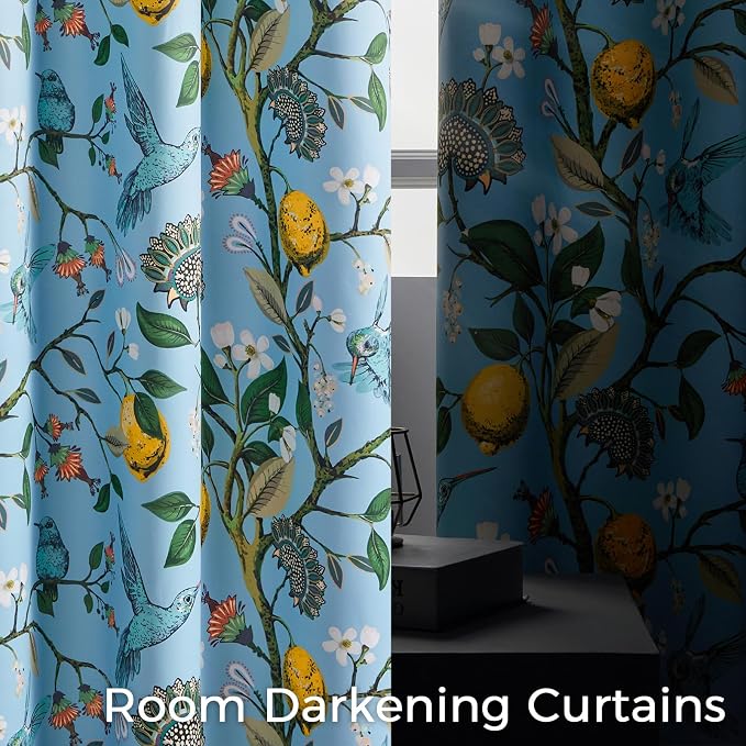 Topfinel 54 Inches Long Short Blue Blackout Curtains - Image 4