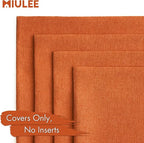 MIULEE Pack of 4 Decorative Throw Pillow Covers Outdoor Linen Waterproof Pillow - Image 5