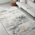 Toneed Abstract Area Rug Modern Washable Rug Soft Non Slip Rug Low Pile by Toneed