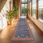 Navy Blue 2x8 Long Runner for Kitchen, 8ft Runner Rugs for Entryway, Washable - Image 3