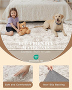 Madane Washable 6x9 Area Rugs for Living Room, Vintage Natural Rug - Image 5
