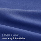 Extra Long Classic Blue Linen Curtains 120 Inch - Image 5