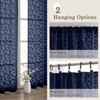 Chyhomenyc Navy Blue Sheer Curtains 84 Inch Length 2 Panels Set, Light - Image 5