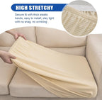 Water Repellent Sofa Cushion Slipcovers, Stretch Couch Cushion Cover - Image 5