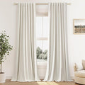 Guken Cream 100% Blackout Curtains 98 Inch Length 2 Panels Set by Guken