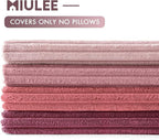 MIULEE Pack of 4 Purple Pink Valentines Corduroy Decorative Throw Pillow Covers - Image 6