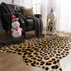 AROGAN Western Decor Faux Fur Leopard Rug, 6.2 x 7 Feet Premium Animal Skin - Image 7