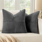 MIULEE Grey Decorative Throw Pillow Covers 20x20 Inch by MIULEE
