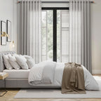 Nanspring Light Gray Linen Curtains 63 Inch Length - Image 8
