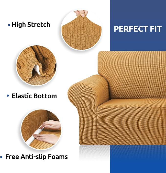 KEKUOU Stretch Oversized Sofa Slipcover 1 Piece Couch Sofa Cover Furniture - Image 5