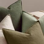MIULEE Green and White Pillow Covers Pack of 4 Decorative Natural Solid Throw - Image 6
