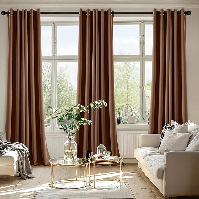 MIULEE Blackout Curtains for Bedroom Living Room 90 Inches Long 2 Panels - Image 6