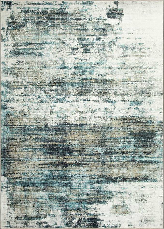 10x14 Area Rugs Washable Rug: Modern Abstract Living Room Rug Soft Anti-Skid - Image 3