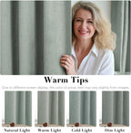H.VERSAILTEX White Linen Blackout Curtains Durable Thick Textured Linen Look - Image 6
