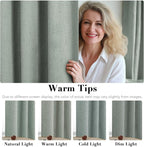 H.VERSAILTEX Linen Blackout Curtains 63 Inches Long 100% Blackout Thermal - Image 5