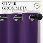 NICETOWN Purple Blackout Curtains 96 inches Long, Niose Reducing and Thermal - Image 3