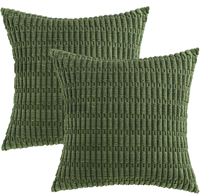 MIULEE Pack of 2 Spring Corduroy Decorative Throw Pillow Covers 18x18 Inch Soft - Image 6