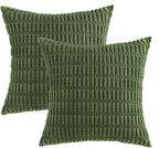 MIULEE Pack of 2 Spring Corduroy Decorative Throw Pillow Covers 18x18 Inch Soft - Image 6