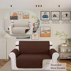 Reversible Loveseat Sofa Covers Couch Cover Furniture Protector - Image 2