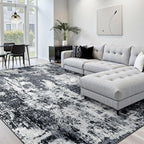 Washable Area Rugs 10'x14' Non-Slip Modern Abstract Soft - Image 2