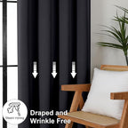 Simplebrand Ava Black Blackout Curtains - Image 7