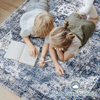 Area Rug 6x9 Washable Rug, Vintage Boho Medallion Rugs Non-Slip Soft Low Pile - Image 4