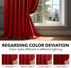 Deconovo Christmas Blackout Curtains, Thermal Insulated, W42 x L45 2 Panels - Image 6