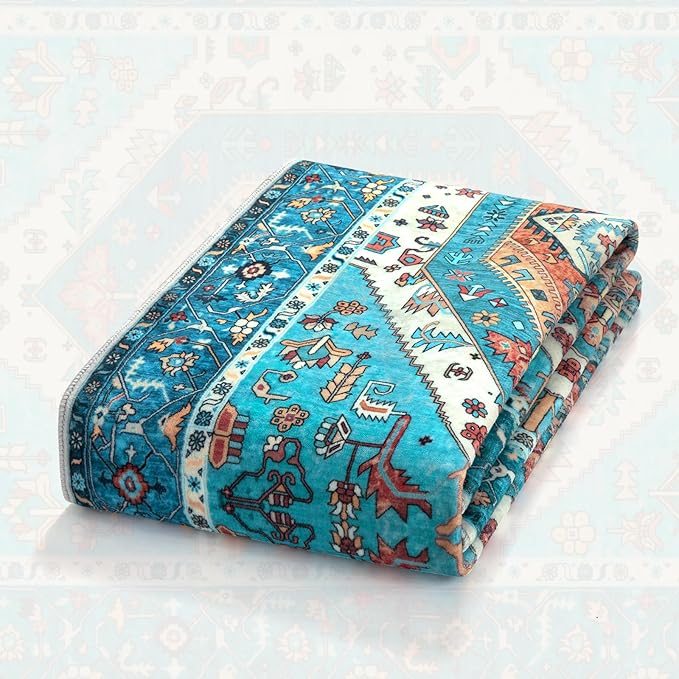 SERISSA Boho Round Area Rug, 6ft Washable Non-Slip Circle Rug, Ultra Soft - Image 7
