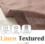 jinchan Linen Valance for Farmhouse Living Room Windows 16 Inch Slubbed Crossed - Image 8