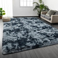 Deerhoo Large Shag Area Rugs 8 x 10, Tie-Dyed Plush Fuzzy Rugs by Deerhoo