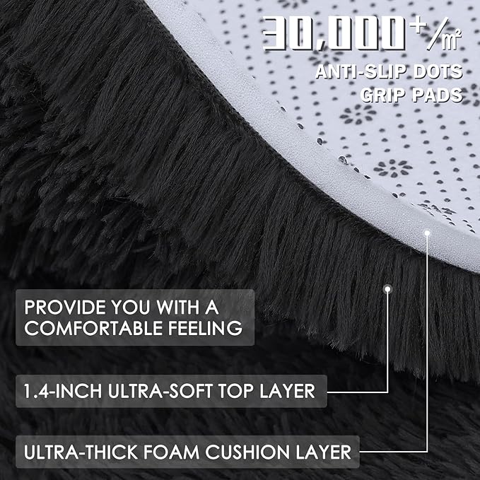 OLANLY 4x9 Area Rugs for Living Room Bedroom, Machine Washable Soft Fluffy - Image 9