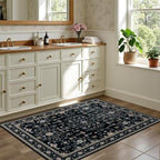 2x3 Area Rugs Living Room Rug: Washable Vintage Boho Medallion Rug No Slip - Image 4