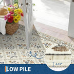Large Entryway Rug 3x5 Floral Washable Area Rugs Vintage Soft Non-Slip Small - Image 6