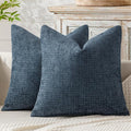 MIULEE Pack of 2 Couch Throw Pillow Covers 16x16 Inch Coastal Navy Blue Modern by MIULEE