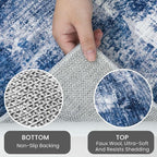 IOHOUZE Abstract Round Area Rug 8 Ft Washable Circle Rugs Large Round Rug Non - Image 4