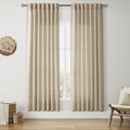 Taupe Burlywood Linen Curtains 80 Inch Length by Nanspring