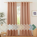 NICETOWN Linen Curtains for Bedroom 96 inches Long, Grommet Rustic Farmhouse by NICETOWN