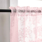 YJ YANJUN Vintage Lace Curtains 36 inch Length 2 Panels - Image 2