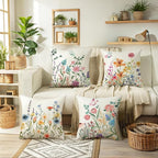 ONFAON Spring Pillow Covers 16x16 Inch Set of 4, Seasonal Floral Outdoor - Image 2