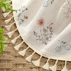 Boho Floral 100% Blackout Curtains 72 Inch Length 2 Panels Set, Linen Texture - Image 4