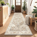 Yamaziot Washable Runner Rug, 3x8 Non-Slip Boho Vintage Hallway Rug by Yamaziot