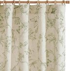 jinchan Floral Curtains Lined Linen Blend Curtain by JINCHAN