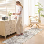 UERMEI 2X6 Washable Runner Rug for Hallway: Soft Neutral Modern Abstract Area - Image 6