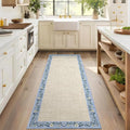 GarveeHome Entryway Rug 2x6 Modern Bordered Runner Rug Washable Kitchen Runners by GarveeHome