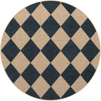 Lahome Colette Checkered Round Rug 3ft, Circle Indoor Outdoor Entryway Patio - Image 6