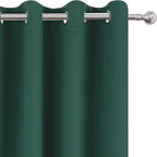 LEMOMO Dark Green Blackout Curtains 66 x 63 Inch Length/Set of 2 Curtain - Image 6