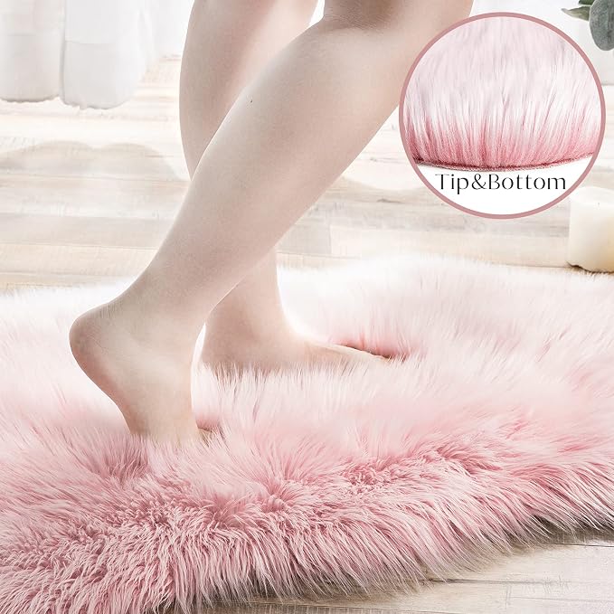 Ashler Faux Fur Rug, Fluffy Shaggy Area Rug Ultra Soft 2.2 x 6 Feet Rectangle - Image 4