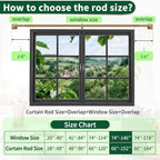 Boho Wood Grain Curtain Rods for Windows 66-152Inch Heavy Duty Wrap Around - Image 9