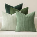 MIULEE Boho Farmhouse Sage Green Throw Pillow Covers 22x22 Inch Set of 4 by MIULEE