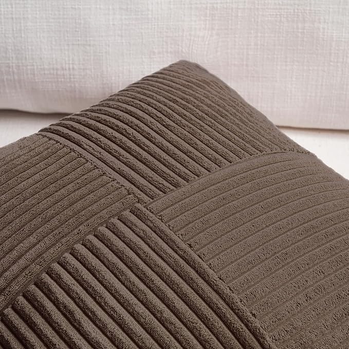 Fancy Homi 2 Packs Dark Brown Lumbar Decorative Throw Pillow Covers 16x32 Inch - Image 3